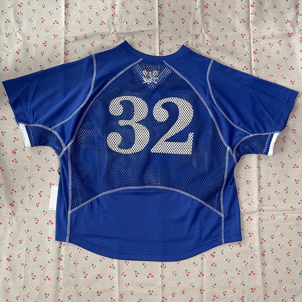 Aime Leon Dore Blue and White Mesh Number 32 Jersey - Picture 7 of 7